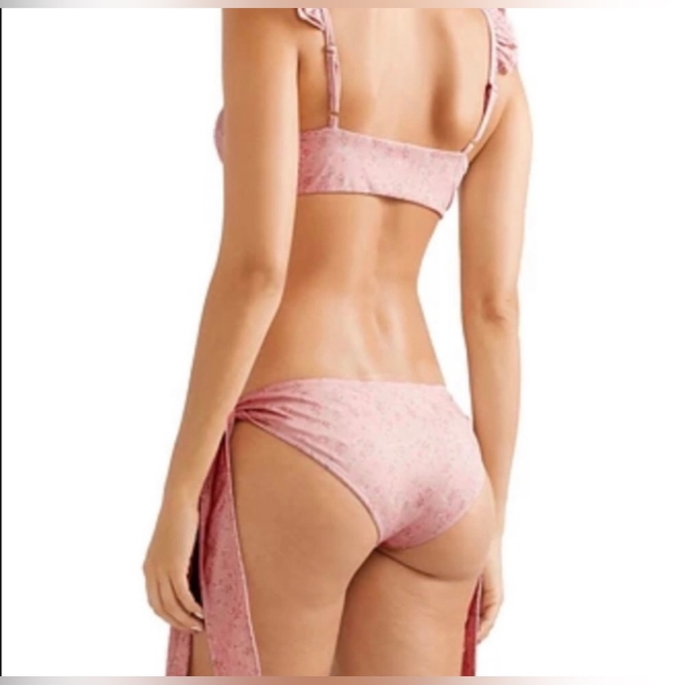 Love Shack Fancy Swim size small women’s guava palm bikini set gently loved - Picture 13 of 16